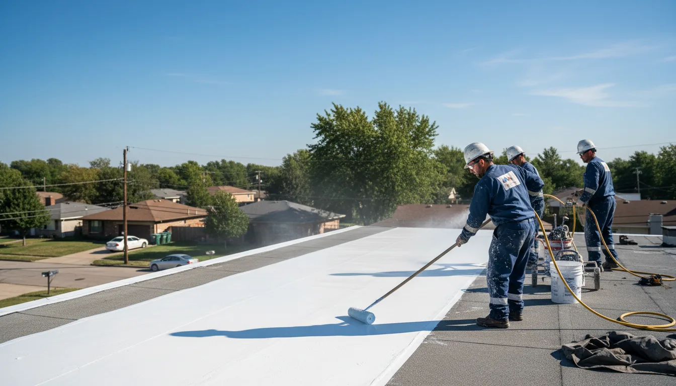 Commercial roof coating in Hortonville, NY near me